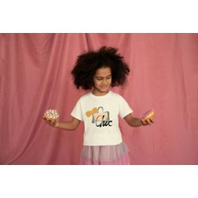 Bubuga Kız Çocuk Pamuk So Chic 2 Çanta Baskılı Kısa Kol Tshirt