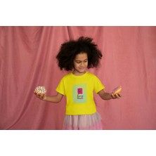 Bubuga Kız Çocuk Pamuk Salıncak Baskılı Kısa Kol Tshirt