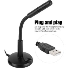 Coverzone Mini USB Kondenser Mikrofon, Ayarlanabilir Masaüstü Mikrofon, Tak ve Çalıştır, Yüksek Hassasiyet, Ağlar Için Gürültüyü Ortadan Kaldırın Sohbet Şarkı Söyleme Oyun Ev Stüdyosu - M309