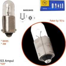 Tas Tas Süperlight 12V 53 Ampul 4W BA9S SL3111 (10 Lu)