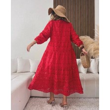 Gokili Butik Kadın Astarlı Uzun Fistolu Elbise