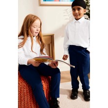 CMZ Collection Dokuma Kumaş Eşofman Belli Yüksek Bel Regular Kalıp Çocuk Pantolonu