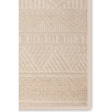 Bluenity Marina Doğal Pamuklu 2'Li Banyo Paspas Seti 60x100+50x60 Cm -Ekru