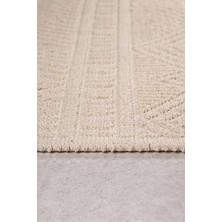 Bluenity Marina Doğal Pamuklu 2'Li Banyo Paspas Seti 60x100+50x60 Cm -Ekru