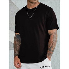 Medinenur Unisex Pamuklu Bisiklet Yaka T-Shirt
