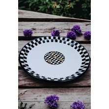 İnci Emaye 40 No Emaye Sini Sofra, Yemek Sunum Tepsi, Yer Sofrası Çinko ~38 cm