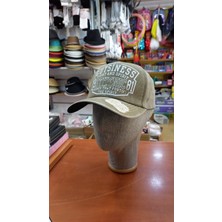 Salar Ticaret Eskitme Şapka Pamuklu Retro Kep 58-60 cm Ayarlabilir Koyu Bej