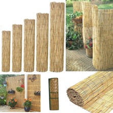 Bişkin Doğal Kamış Hasır Çit 90 Cm X 5 Metre Balkon Çiti Hasır Bambu Çit Bahçe Çiti Ve Gölgelik