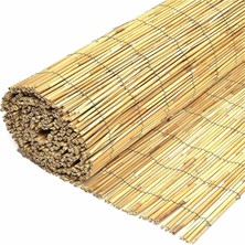 Bişkin Doğal Kamış Hasır Çit 90 Cm X 5 Metre Balkon Çiti Hasır Bambu Çit Bahçe Çiti Ve Gölgelik