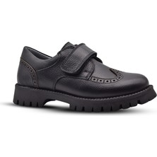 Kids A More Kids A More Fresco Cırtlı  Deri Oxford Çocuk Okul Ayakkabısı Siyah