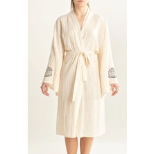 Arinnaside Ispanyol Kol Geyikli Hitit Güneş Kursu Baskılı Kimono