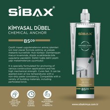 Sibax Kimyasal Dübel Hızlı Kuruma Yüksek Mukavemetli 300 ml Bs 09 Model