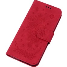 SZY Mall Huawei Nova 12 Kart Yuvaları Cüzdan Kılıf Kabartma Gül Çiçekler Flip Pu (Yurt Dışından)