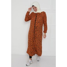 Defka Fermuarlı Kadın Namaz Elbisesi Yazlık Hafif Kumaş Tesettür Ferace