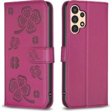 SZY Mall Samsung Galaxy Için Flip Case A52S 5g Yonca Çiçek Pu Deri Çok Renkli (Yurt Dışından)