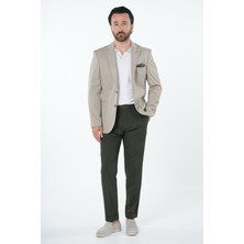 Parez Erkek Premium Italyan Stil Slim Fit Erkek Punto Dikişli Torba Cepli Yarım Astarlı Ceket