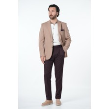 Parez Erkek Premium Italyan Stil Slim Fit Erkek Punto Dikişli Torba Cepli Yarım Astarlı Ceket