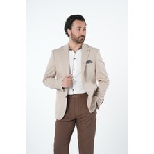 Parez Erkek Premium Italyan Stil Slim Fit Erkek Punto Dikişli Torba Cepli Yarım Astarlı Ceket