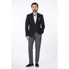 Parez Erkek Premium Italyan Stil Slim Fit Erkek Punto Dikişli Torba Cepli Yarım Astarlı Ceket