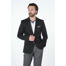 Parez Erkek Premium Italyan Stil Slim Fit Erkek Punto Dikişli Torba Cepli Yarım Astarlı Ceket