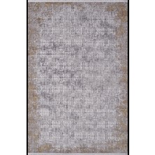 Artemis Halı Alegra 09105B Gri Gold Eskitme Desen Bambu Halı