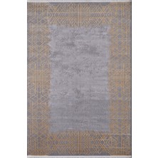 Artemis Halı Alegra 09111D Gold Antrasit Çizgi Desenli Bambu Halı