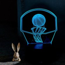 Bunny Gift Shop 7 Renkli Ayarlanabilir Modlu 3D Basketbol LED Gece Lambası - USB ile Çalışan, Dokunmatik Kontrollü Masa Lambası Yatak Odası & Oturma Odası Dekoru Için - Spor Fanları Için Mükemmel Hediye