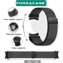 Forzacase Samsung Galaxy Watch7 44MM ile Uyumlu Metal Mıknatıslı Kordon Kayış - FC302