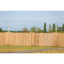 Bişkin 90 cm x 2 m Reedfence Natural Bambu Kamış Hasır Çit , Bahçe Çiti , Balkon Çiti