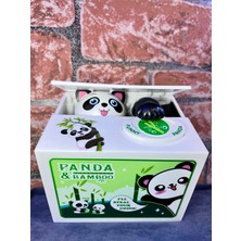 Doğan Hediyelik Para Yiyen Panda Kumbara - Hırsız Panda Kumbara - Eğlenceli Pilli Kumbara