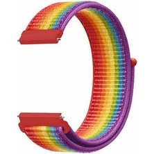 34center Xiaomi Heyplus Watch S8 Uyumlu Hasır Dokuma Kumaş Kordon (22MM)