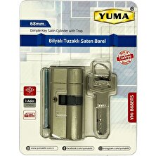 YUMA |  Kilit Silindiri, Tuzaklı Bilyalı  [68 mm, Nikel]