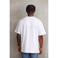Koflandy Baskılı Oversize T-Shirt - Beyaz