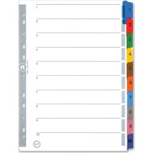 Serve Seperatör 1 10 Rakamlı Renkli A4 SV5524K