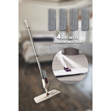 Destpak Sprey Mop - 4 Adet Mikrofiber Bezli (Yıkanabilir) - Ekstra Kaliteli - Deterjan Hazneli