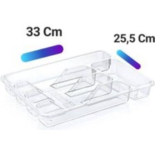 Asude Şeffaf Çekmece Içi Kaşıklık Mutfak Düzenleyici