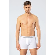 Cacharel 1338 Erkek 3'lü Likralı Uzun Paça Boxer-Beyaz&siyah&gri