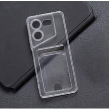 HANPORIUM Tecno Pova 5 Kılıf Darbe Emici Köşe Korumalı Kartlıklı Cüzdanlı Silikon Kapak