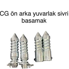 Hzn Motor Cg-Cup Uyumlu Modif Sivri Ön ve Arka Basamak Seti Oval Kalvanizli