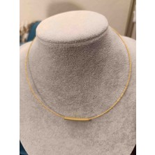 Renna Pinterest Kolye Gold Çelik