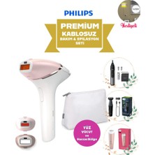 Philips Kablosuz Yüz, Vücüt ve Hassas Bölge Bakım & Akıllı Lazer Premium Epilasyon Seti