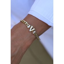 Yenigün Kuyumculuk 14 Ayar Altın V Harfli Künye