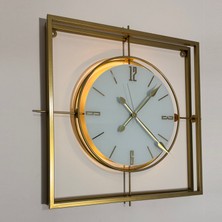 Sevinç Konsept Gold Kristal Square 60 cm Modern Duvar Saati