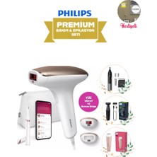 Philips Lazer Epilasyon Tüy Alma Cihazı Yüz Vücut Hassas Bölge Kullanımı Tüy Alma Cihazı Vucüt Traş ve Kulak Burun Bakım Seti (Lambader Hediye )