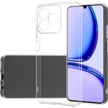 Fibaks Realme Note 50 Kılıf Kamera Korumalı Renksiz Şeffaf Ince Esnek Süper Silikon Kapak