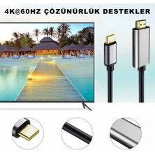 Techmaster Type-C HDMI 4K Görüntü Aktarım Kablosu Tak Çalıştır ZX-122 1,8 Metre