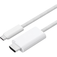 Polham 1.8 Metre 60Hz 4K Type C To HDMI Görüntü Aktarım Kablosu, Type To Hdmi Çevirici Adaptör