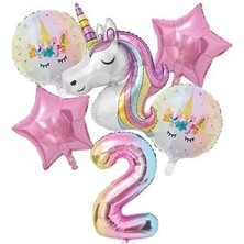 Parti Avm Dev Unicorn Rakam Balonlu Set