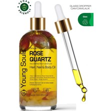 Young Souls Aromatherapy Rose Quartz Multi Use Oil Gül Kuvars Yüz Saç Tırnak & Vücut Bakım Kuru Yağ 100 ml