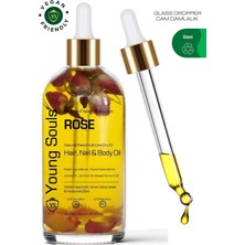 Young Souls Aromatherapy Rose Multi Use Oil Gül Yüz Saç Tırnak & Vücut Bakım Kuru Yağ 100 ml